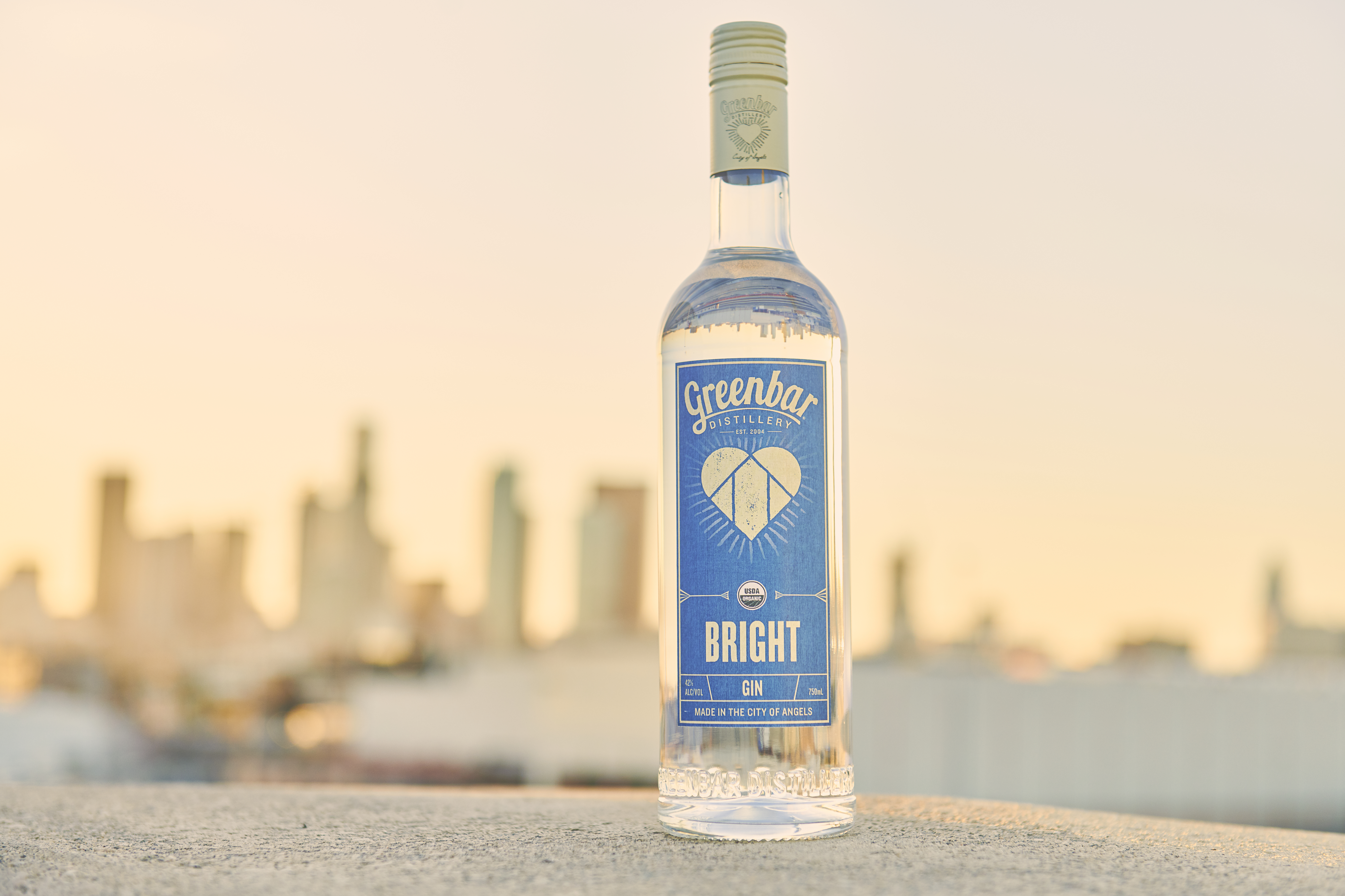 Greenbar Distillery Bright gin bottle